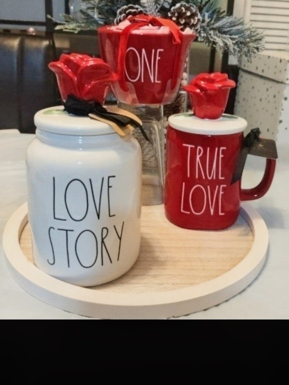 Rae Dunn Beauty and The Beast Canister + Mug With Topper + 4pc Measuring Cup Set